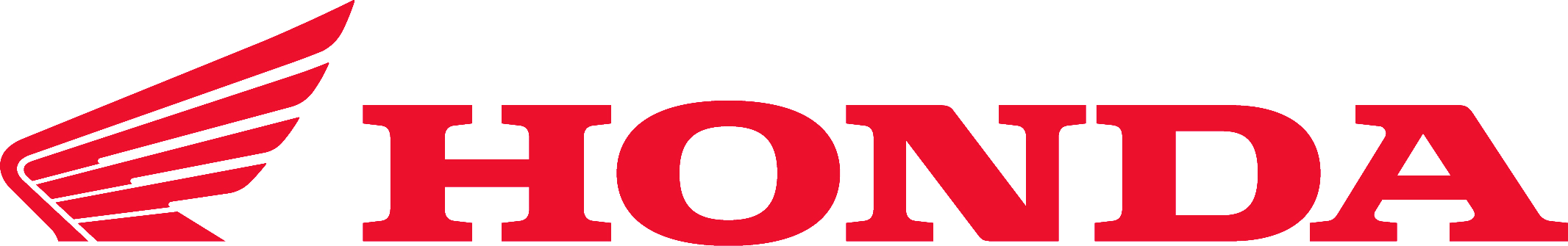 Rotes Honda-Logo mit einem stilisierten Flügeldesign auf der linken Seite und dem fettgedruckten Wort "HONDA" in Großbuchstaben auf der rechten Seite, das das Motorräder-Programm von Honda repräsentiert, alles auf einem transparenten Hintergrund. Rider's Point der Kaltenbach Gruppe. Dein Partner für BMW Motorrad und Honda.